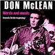 Don McLean - Words And Music